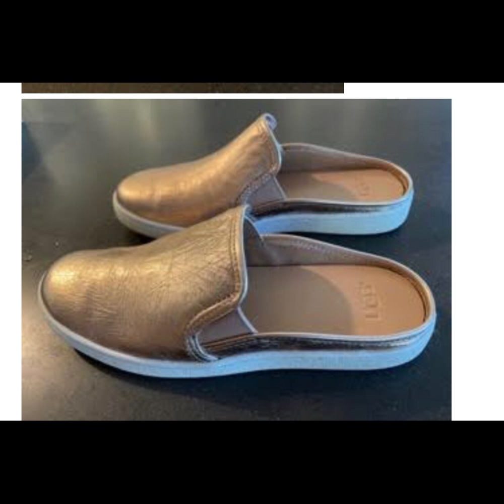 Ugg Rose Gold Metalic Mules Size7